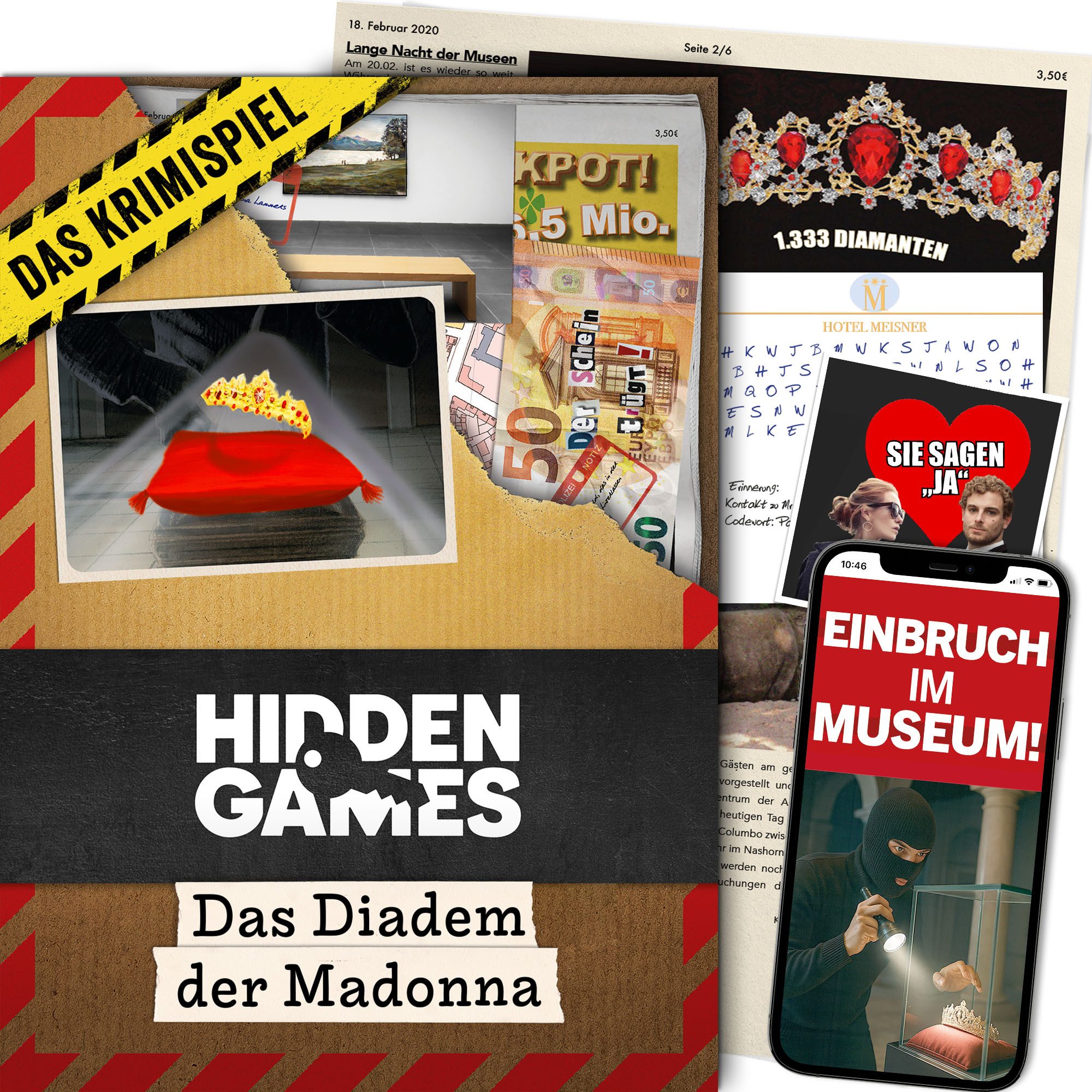 Hidden Games Tatort Spiel Das Diadem der Madonna, Krimispiel, Made in Germany