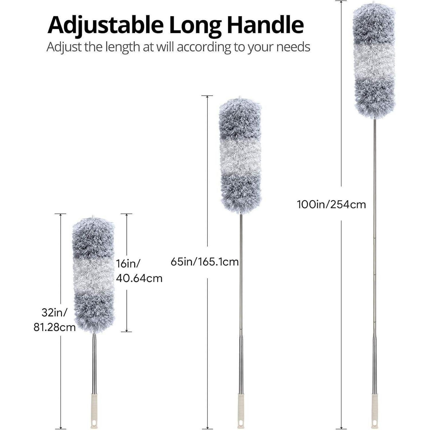 LuxusKollektion Staubwedel Teleskop-Staubwedel Mikrofaser schwenkbar 240cm