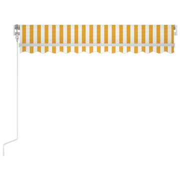 furnicato Markise Automatisch Einziehbar 300x250 cm Gelb und Weiß