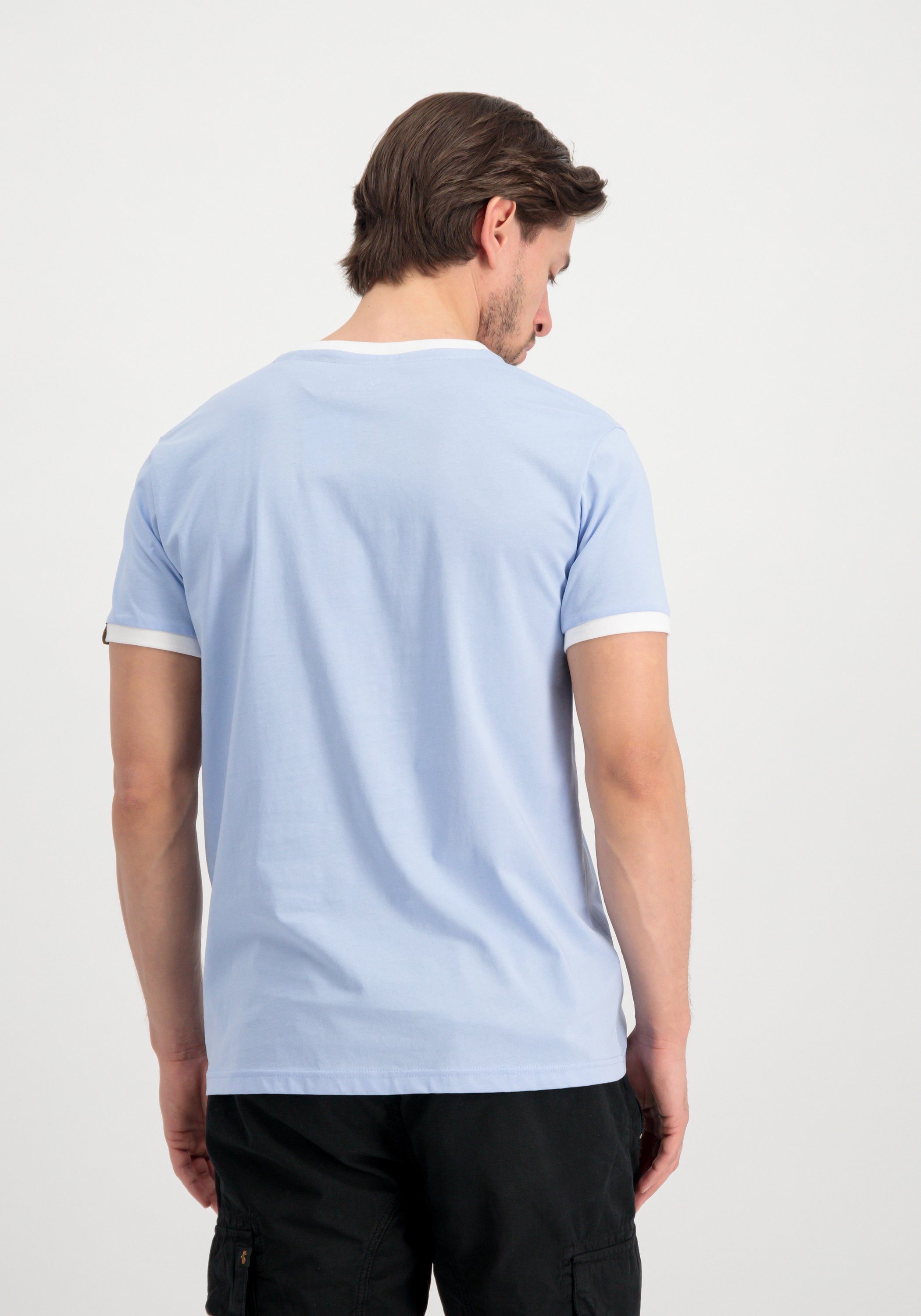 Alpha Industries blue Contrast Basic Alpha - T Men T-Shirts T-Shirt light Industries ML