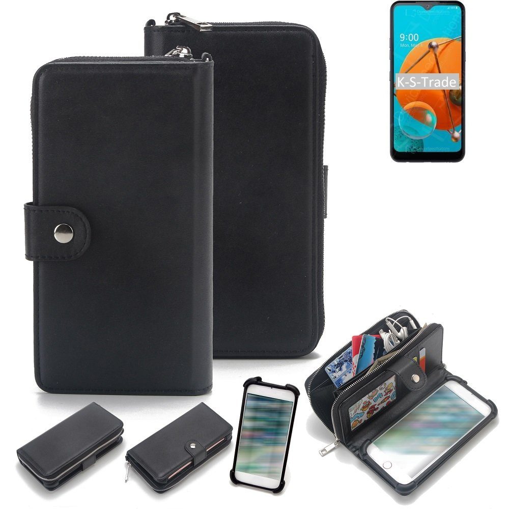 K-S-Trade Handyhülle für LG Electronics K51, 2in1 Handyhülle Schutzhülle & Portemonnee Cover Handy Hülle