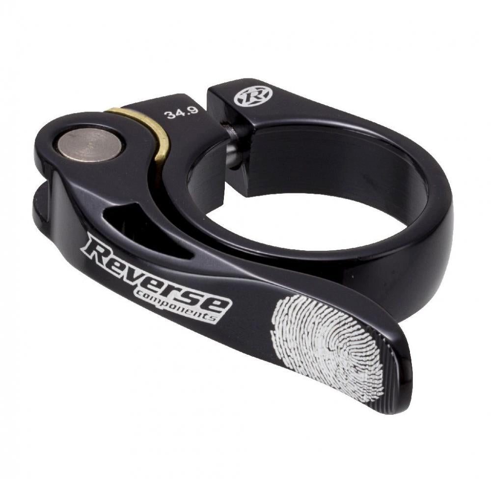 Reverse Sattelstütze Reverse Sattelklemme Long Life 34,9 mm mit Schnellspanner schwarz