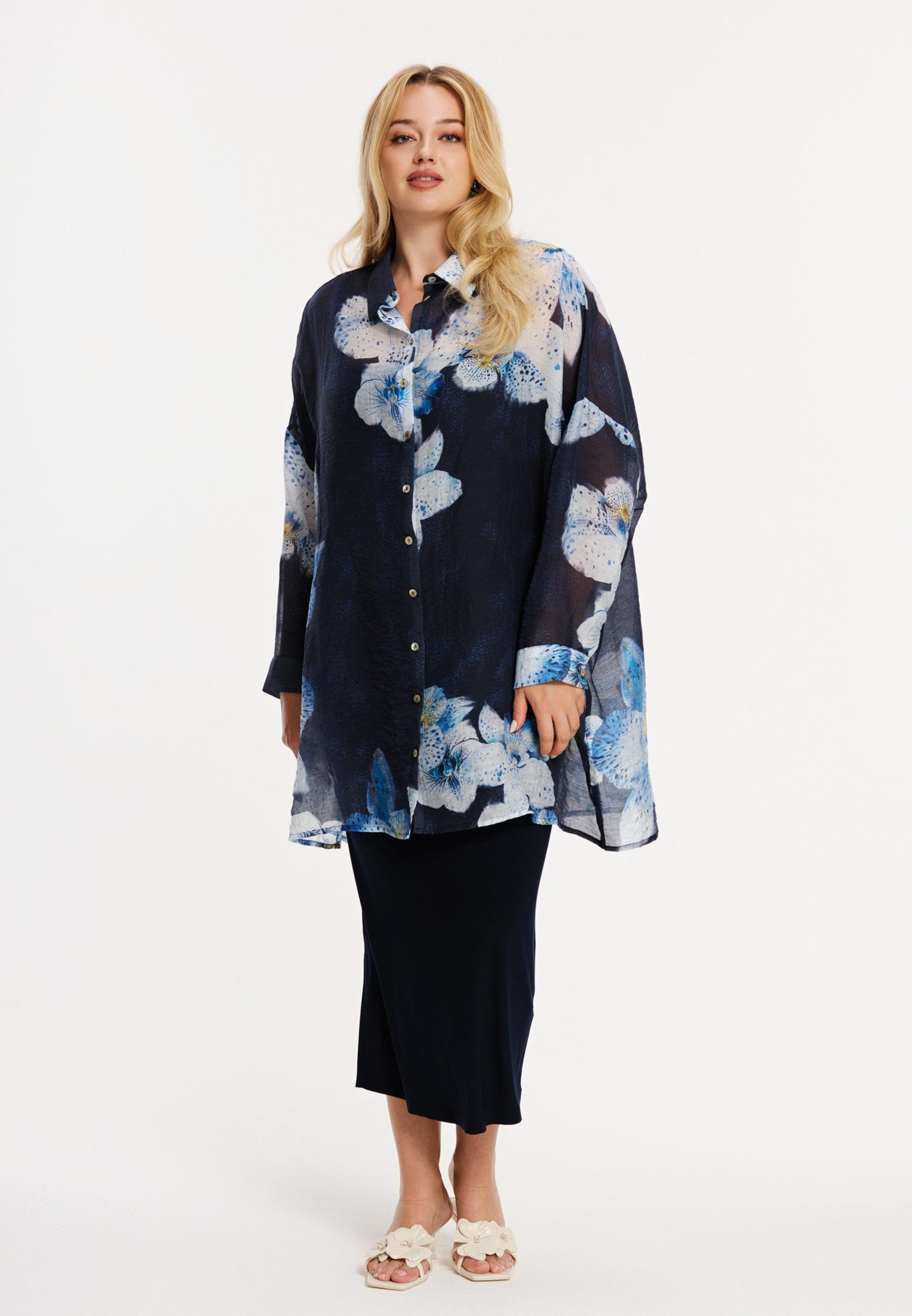 YOEK Blusentop Damen Bluse mit Druck