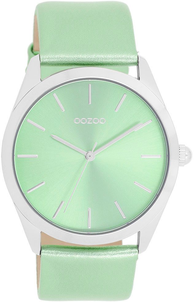 OOZOO Quarzuhr C11336, Armbanduhr, Damenuhr, Herrenuhr, Lederarmband, analog