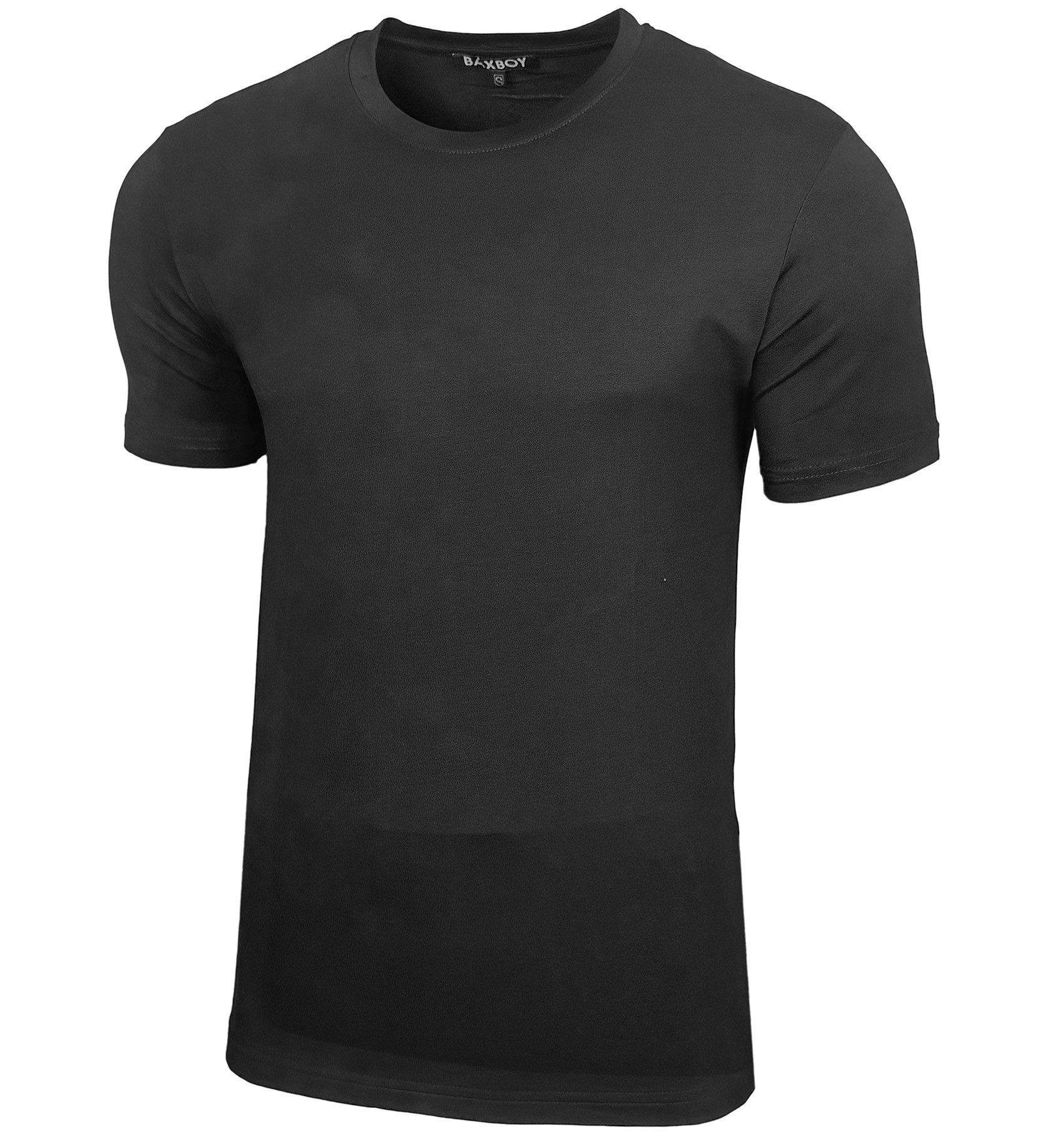 Baxboy T-Shirt Baxboy Herren Uni Basic Kurzarm Slim Fit T-Shirt B-55 günstig online kaufen