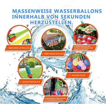 Cbei Verpackungsballon wasserbomben Set,60 Sekunden Schnell Befüllbare Wasserballon, 100% biologisch abbaubar, 100% umweltfreundlich und kinderfreundlich