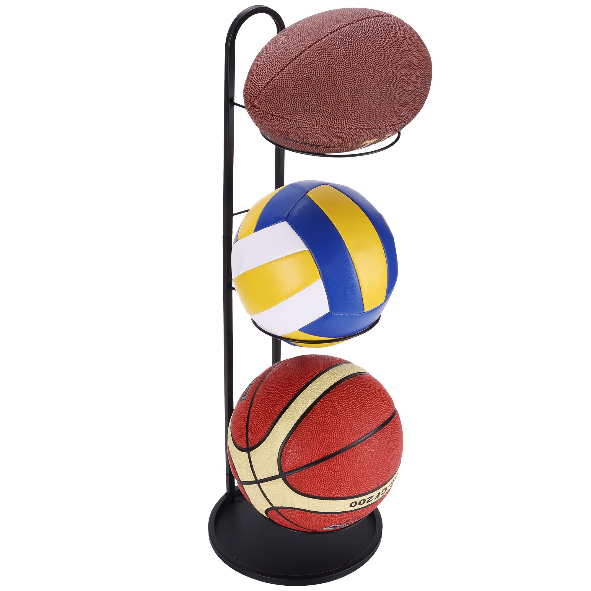 Volleyballnetz Ball Aufbewahrungsregal - Praktischer Ball Ständer aus glattem Metall