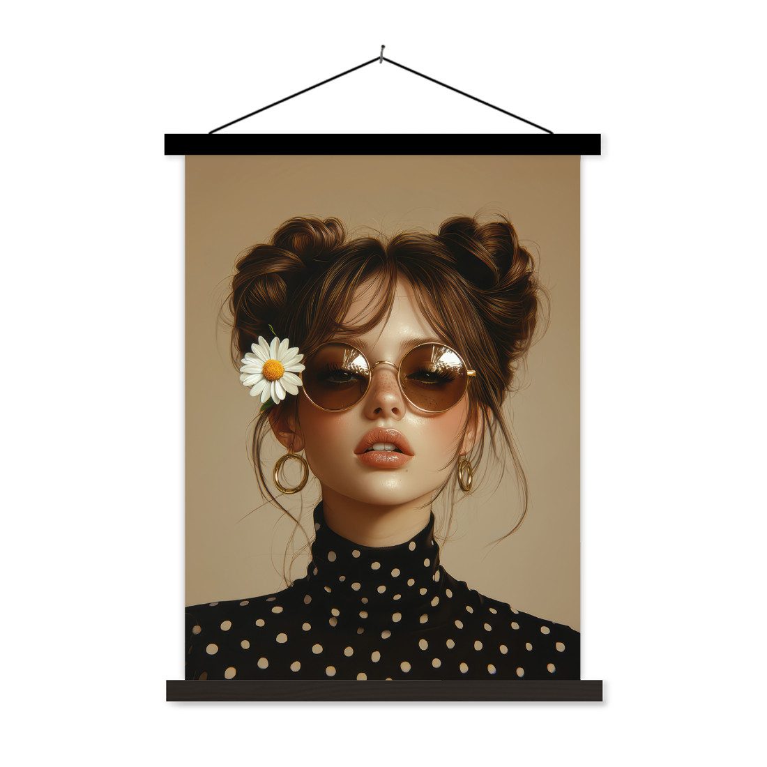 MuchoWow Poster Frau - Beige - günstig online kaufen