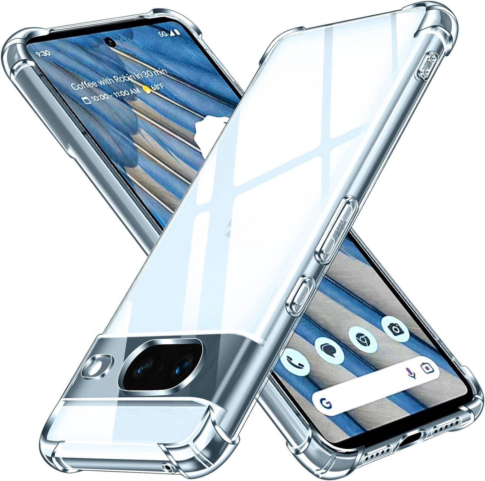 Baker Handyhülle Google Pixel 6 6a 6 Pro 7 7a 7 Pro 8 8a 8 Pro 9 9a 9 Pro 10 10 Pro, Transparent Schutzhülle Silikon mit Stoßfest Schutzecken