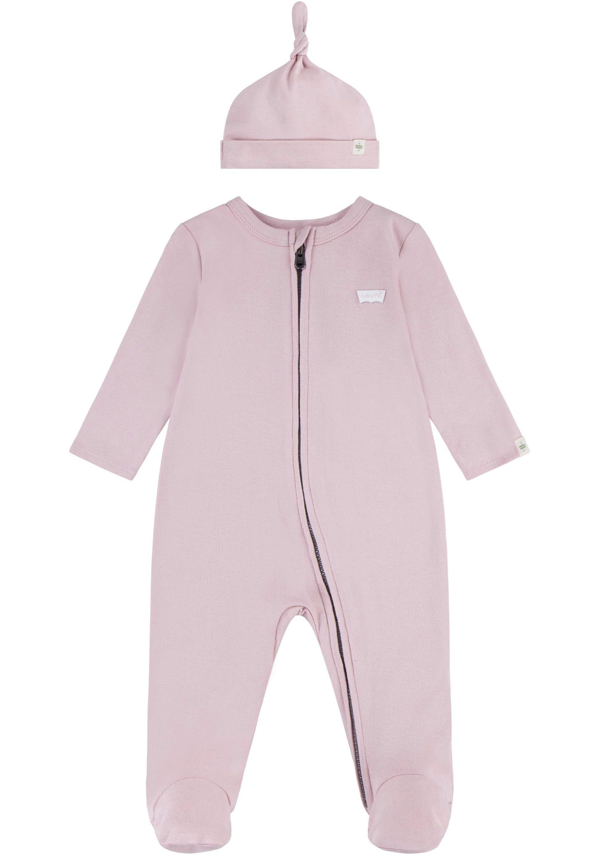 Levi's® Kids Neugeborenen-Geschenkset LVN FOOTED COVERALL & HAT SET (Set, 2-tlg) UNISEX