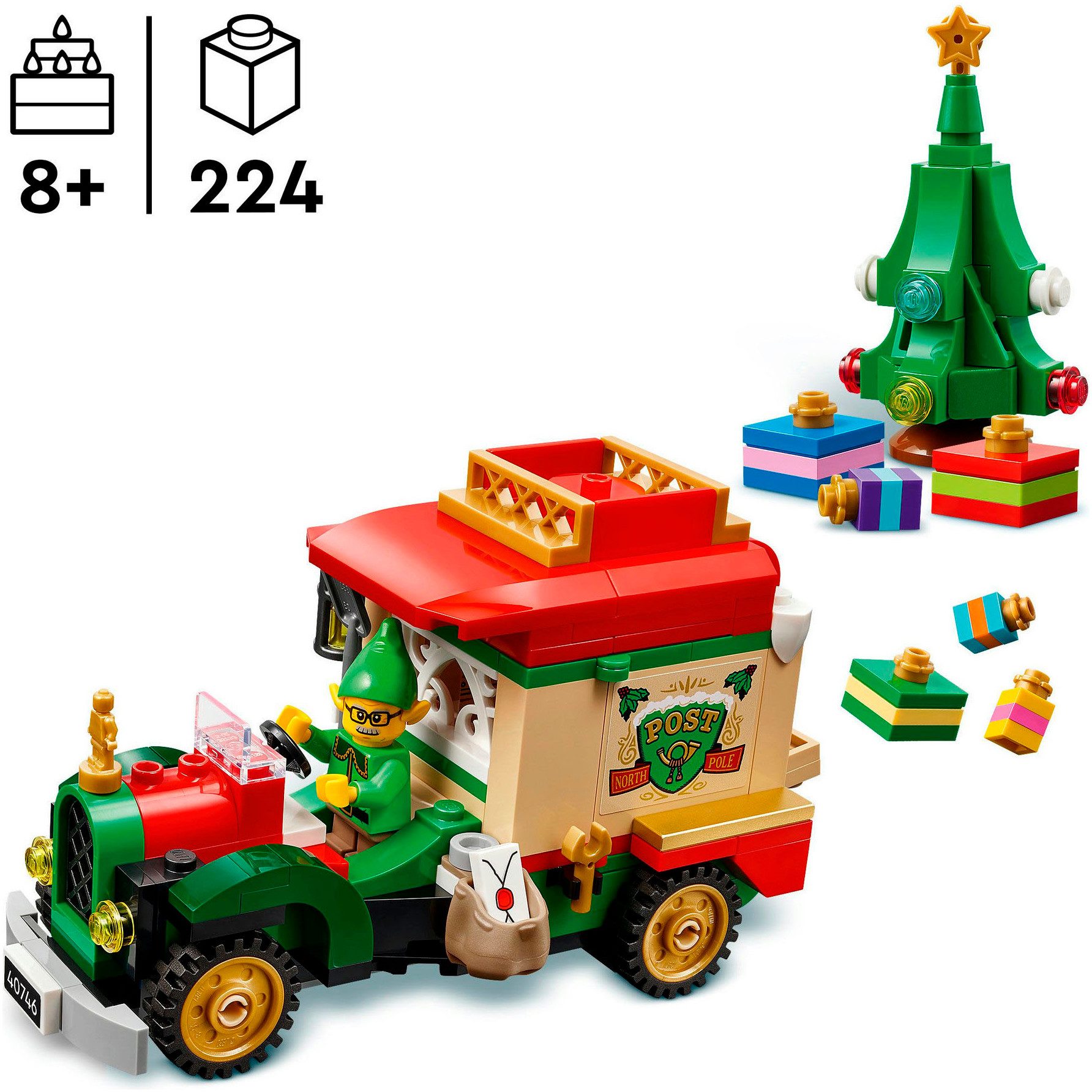 LEGO® Lieferwagen des Weihnachtsmanns (40746), LEGO Iconic Konstruktionsspielsteine, (224 St), Made in Europe