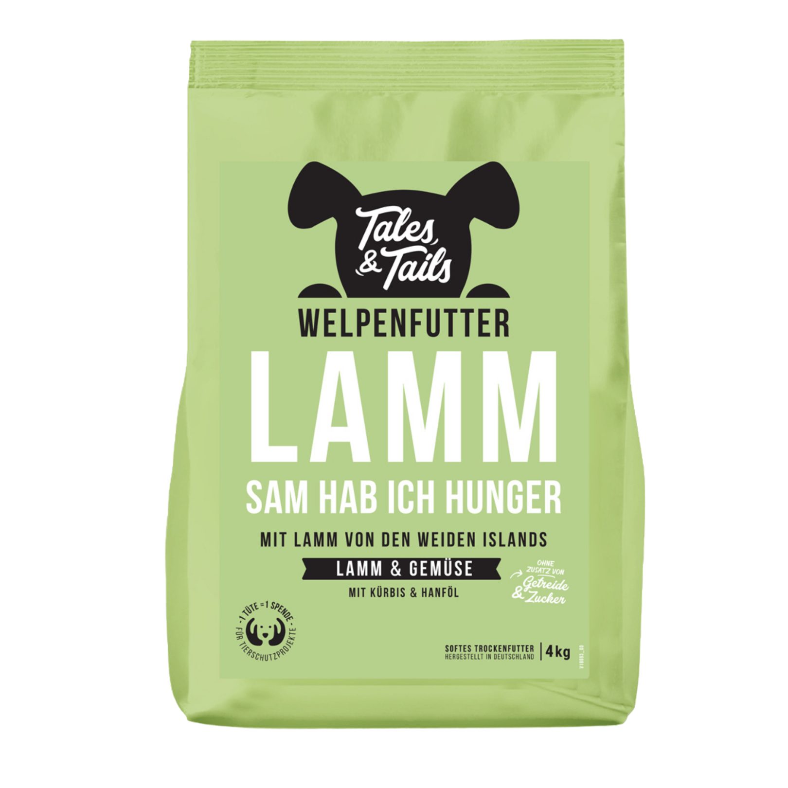 Tales & Tails LAMMsam hab ich Hunger Soft Trockenfutter für Welpen, 4000g, Getreidefrei