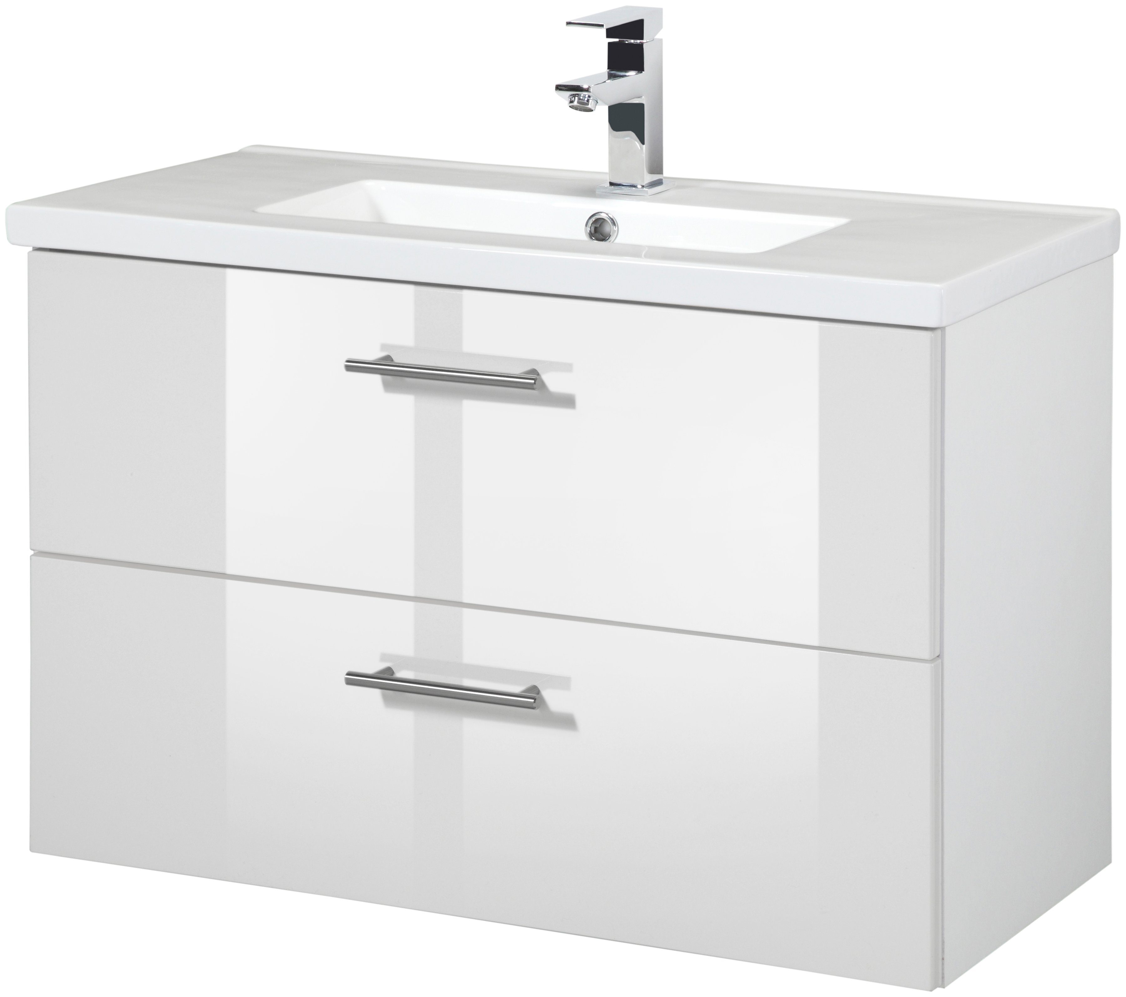 welltime Waschtisch Trento, verschiedene Ausführungen und Farben, Breite 80 cm, Tiefe 36 cm, SlimLine, Waschplatz