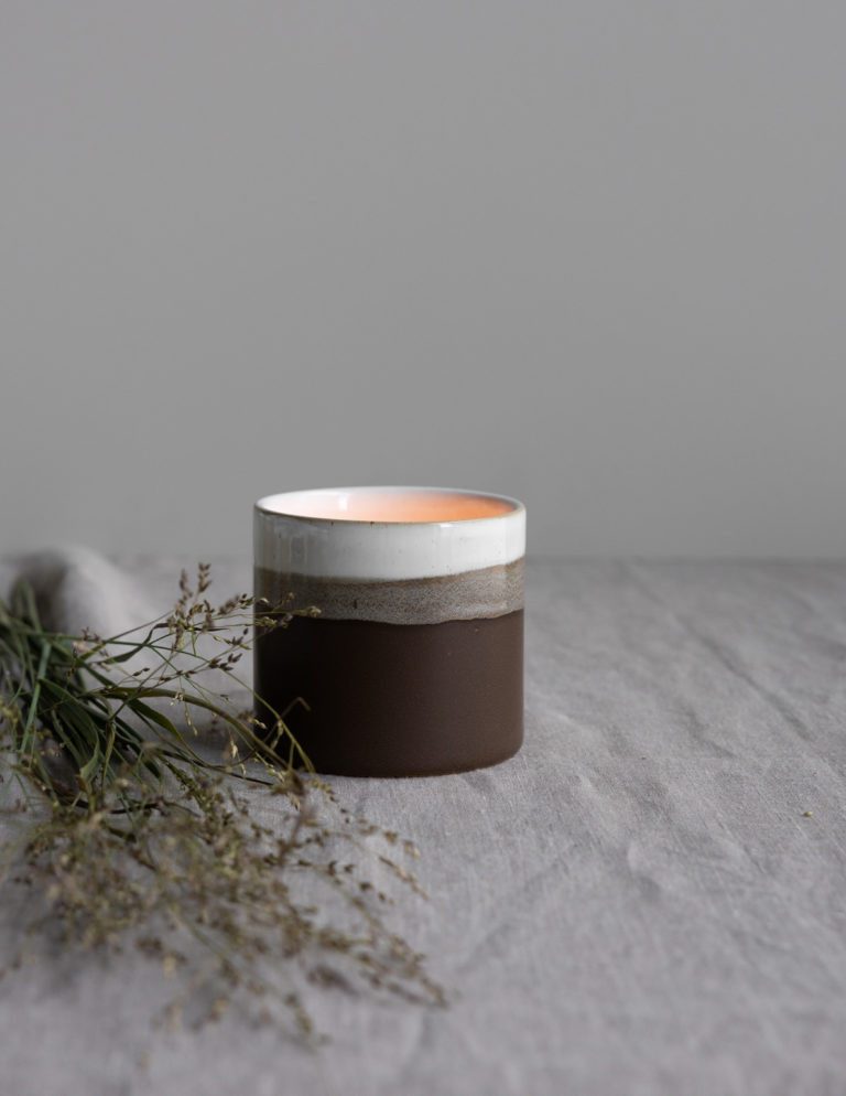 Storefactory Kerzenständer Teelichthalter LJUNGARUM braun glänzend, Ø 10x9 cm