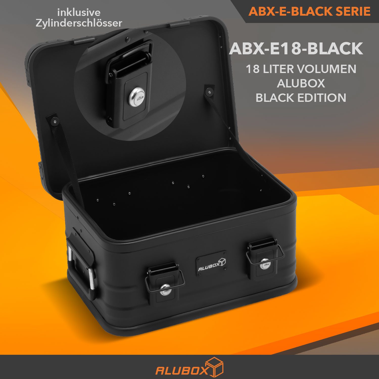 ALUBOX Kiste mit Deckel Metallkiste Spielzeugkiste E18 Liter (Abmessungen 42 x 32 x 20 cm), 7 verschiedene Farben - stapelbar & abschließbar