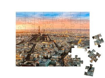 puzzleYOU Puzzle Paris bei Dämmerung, Frankreich, 48 Puzzleteile, puzzleYOU-Kollektionen Paris