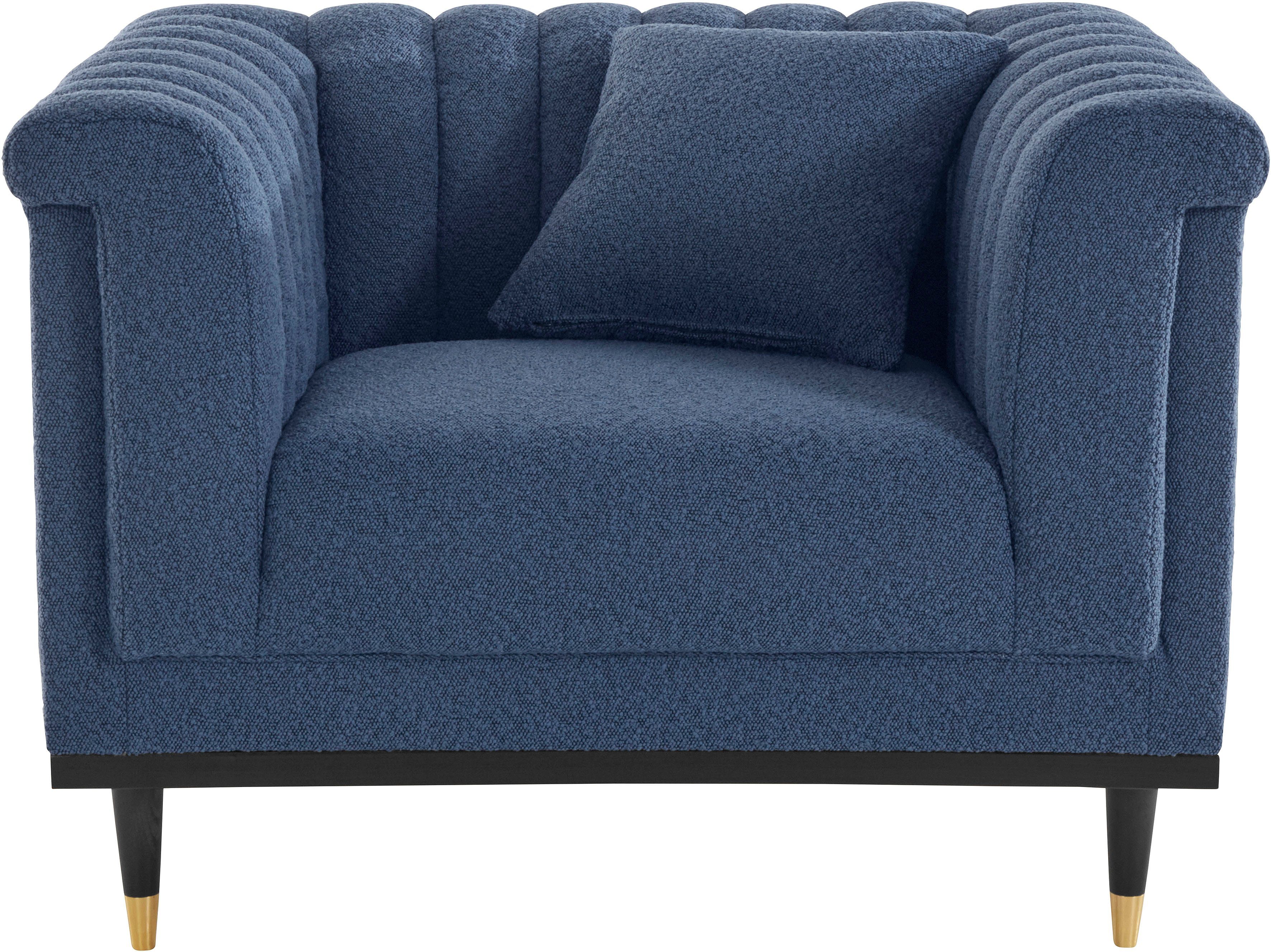Home affaire Cocktailsessel Chamby New Sessel, im Bouclé-Strukturbezug mit Steppung im Lehnenbereich