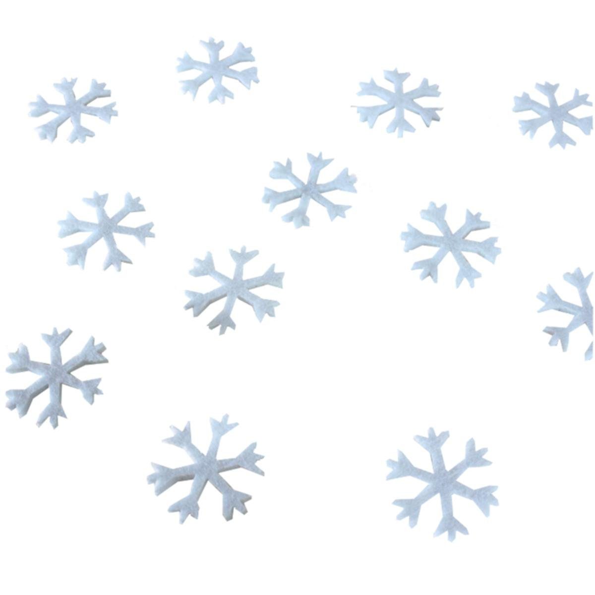 440s Christbaumschmuck 440s Filz-Schneeflocken D ca. 3,5 cm