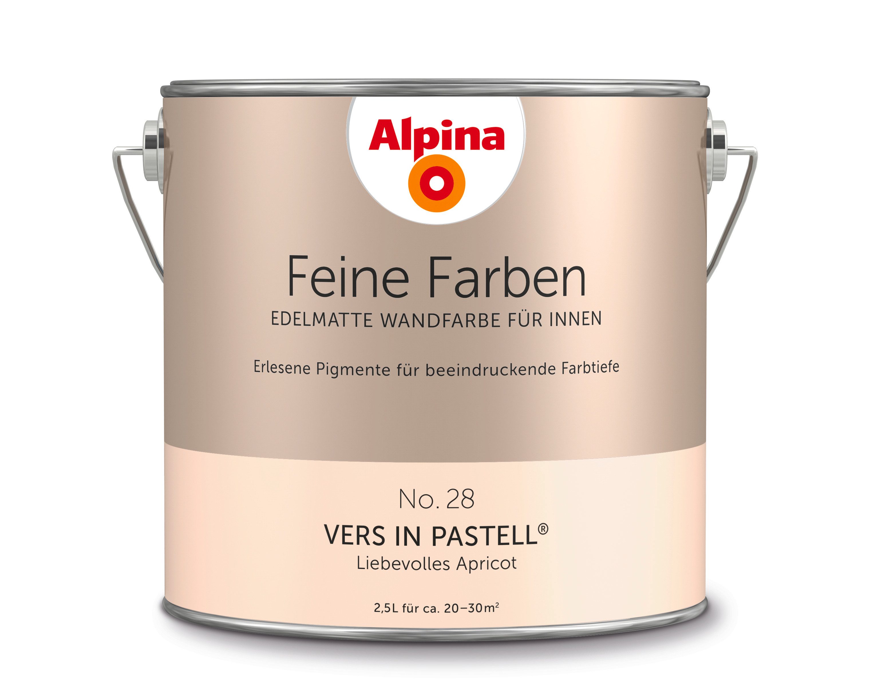 Wandfarbe Alpina Feine Farben edelmatt 2,5 Liter - Farbfamilie Gelb