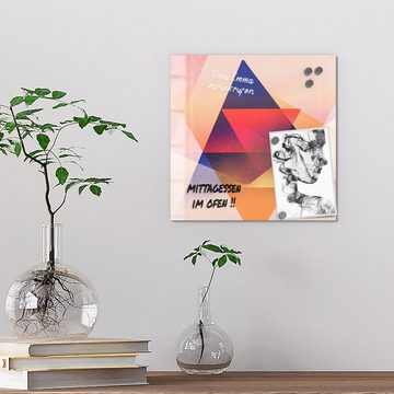 DEQORI Magnettafel 'Geometrie der Farben', Whiteboard Pinnwand beschreibbar