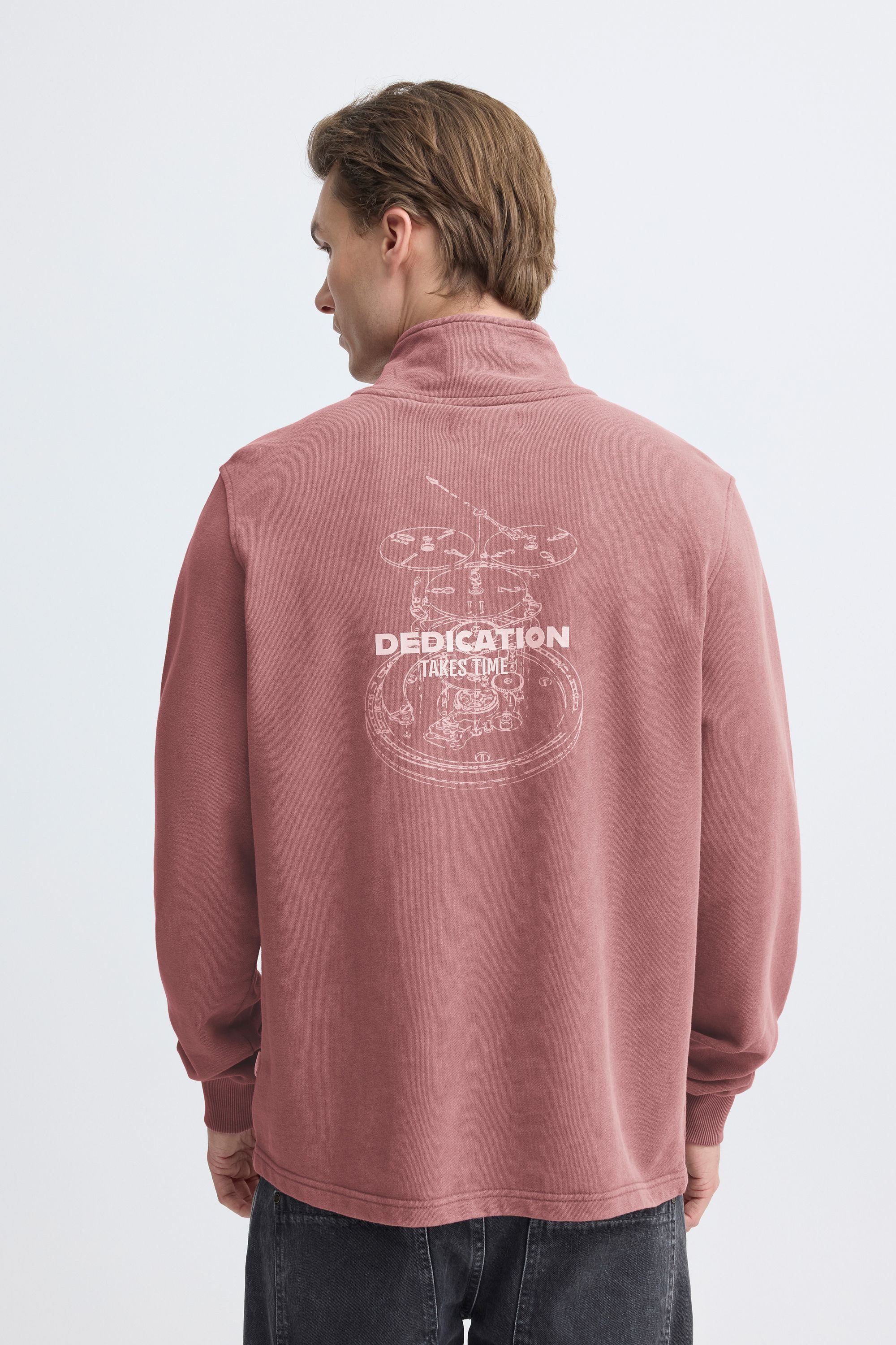 Blend Longpullover BHFactor Bequemer Troyer mit Backprint