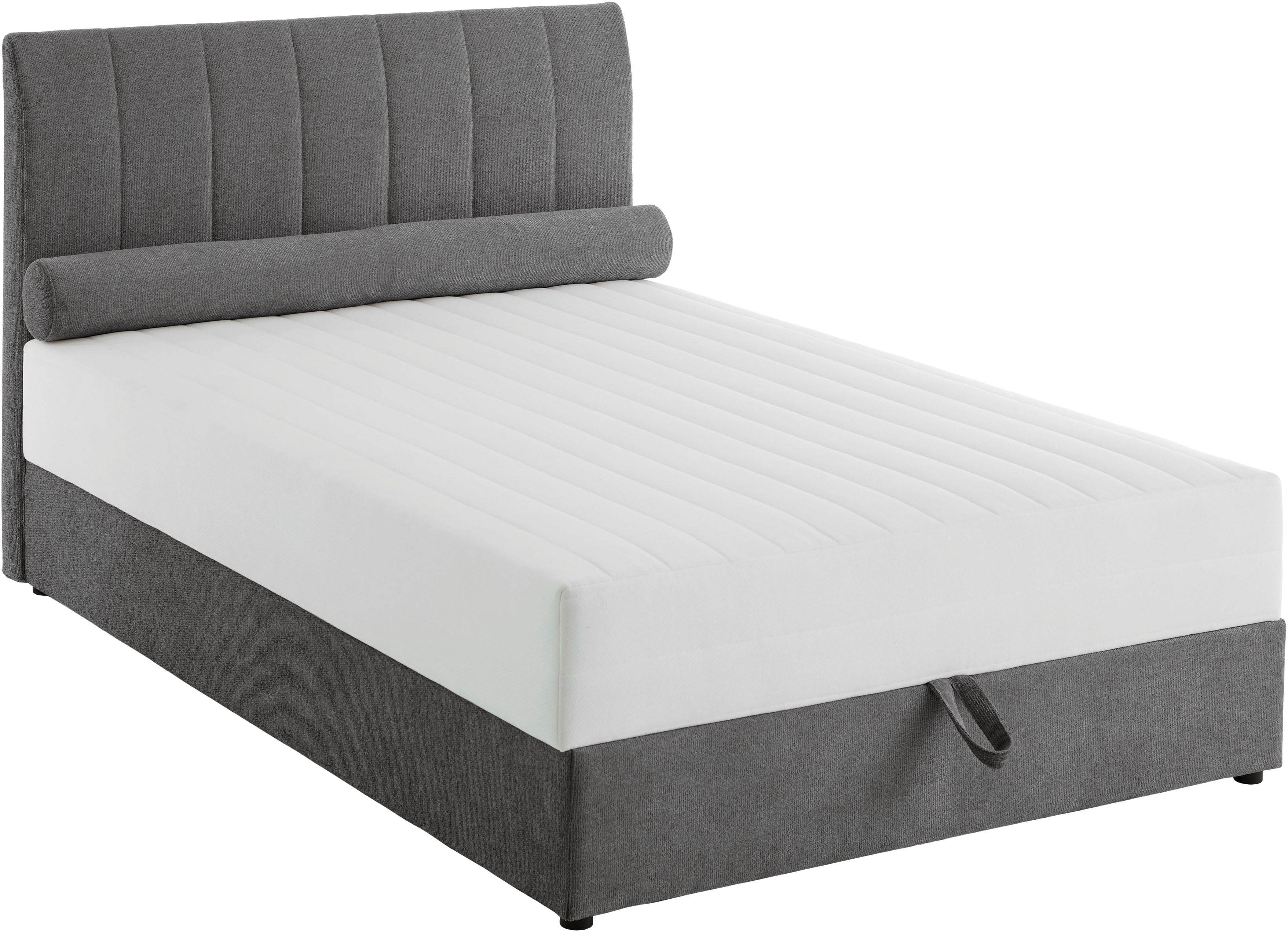 ATLANTIC home collection Boxbett ALISIA, mit Taschenfederkern, Bettkasten und Kissenrolle im Originalbezug