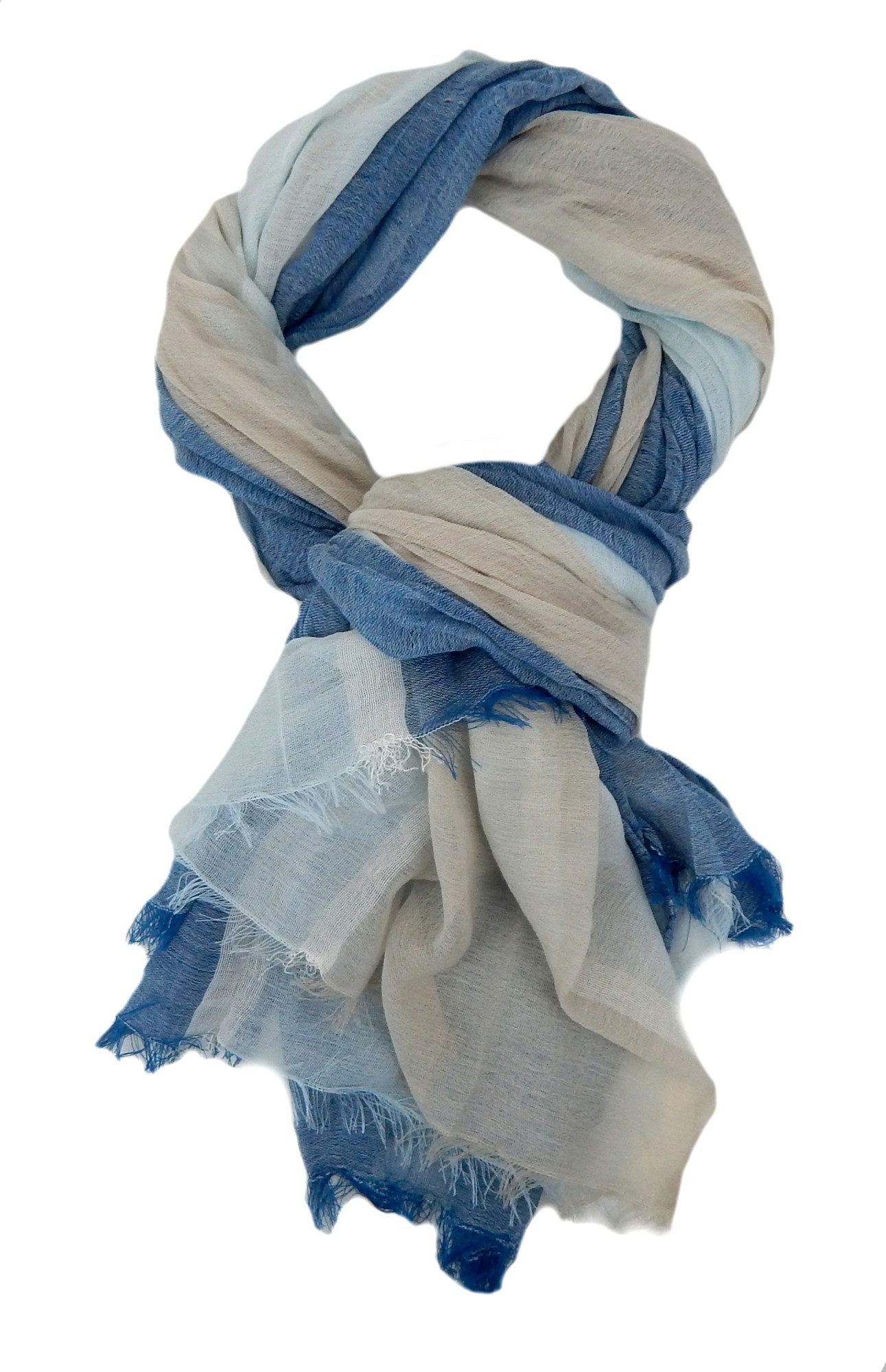 Ella Jonte Modeschal, leichter breiter Herrenschal mit modernem Streifenmuster