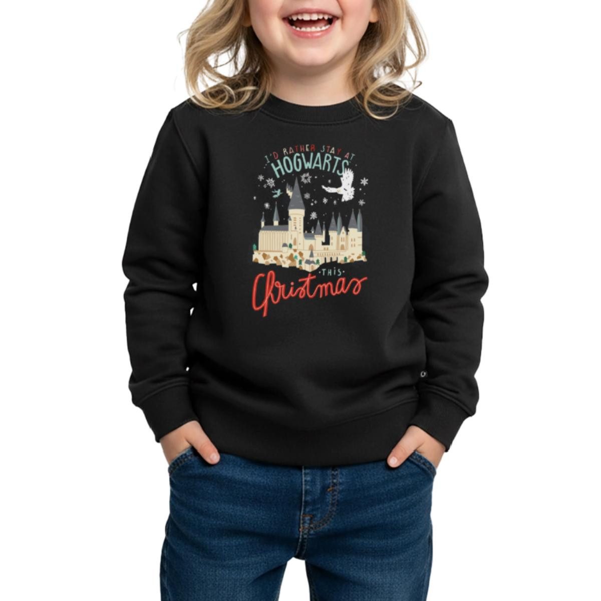 Sweatshirt Harry Potter Weihnachten Lieber In Hogwarts Kinder Premium Pullover