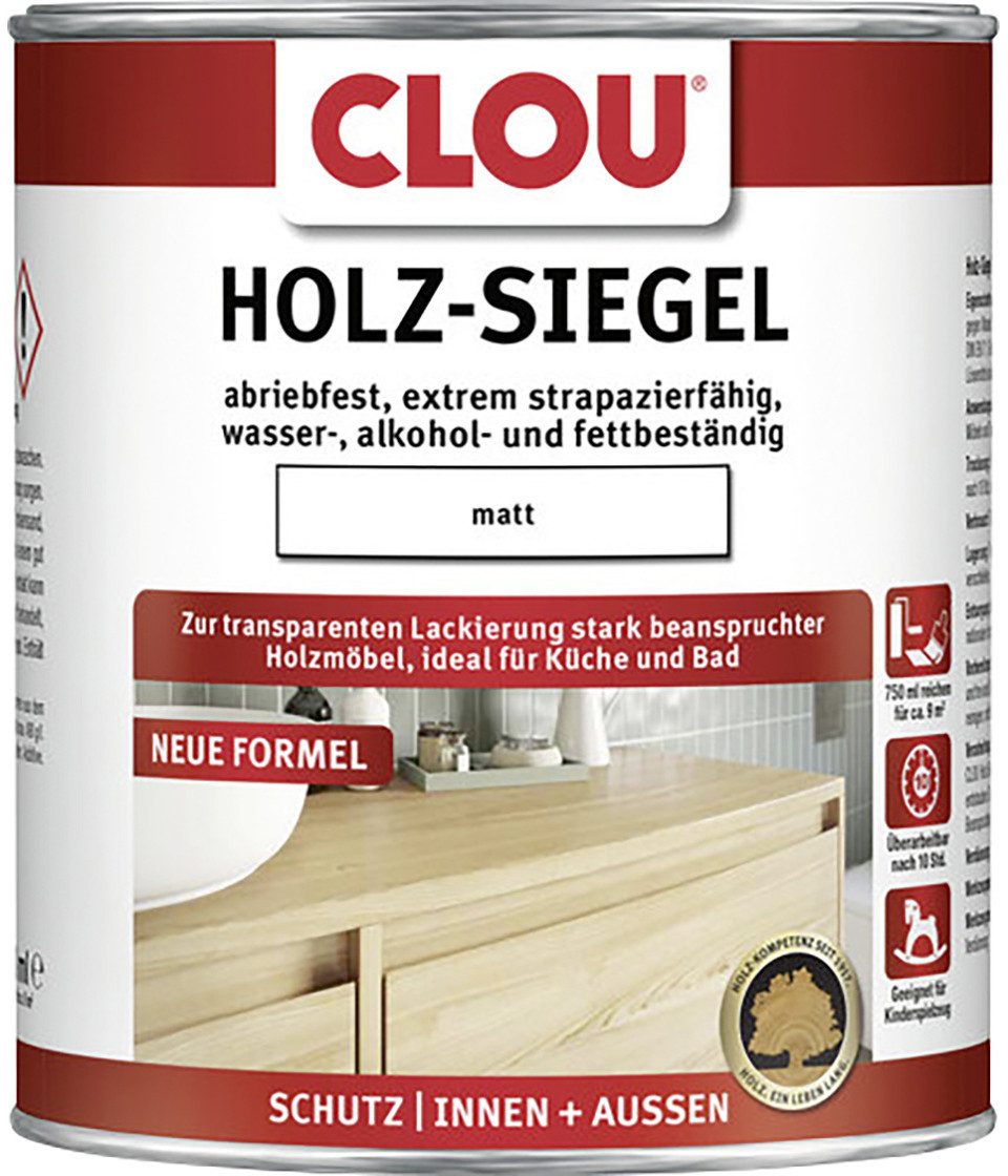 CLOU Holzschutzlasur Clou Holz-Siegel 750 ml matt transparent