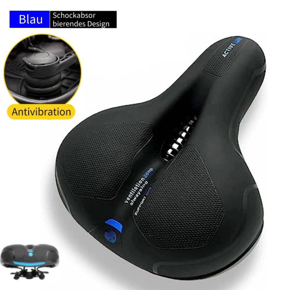 Blusmart Fahrradsattel Hohl Atmungsaktive Fahrrad Sattel (Mountainbike-Sattel mit Federung, Bequem, weich, Memory-Schaum, Stoßdämpfung), Für Herren Damen