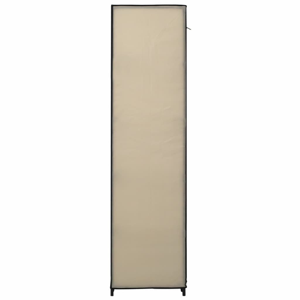 Kleiderschrank Stk cm Kleiderschrank 110x45x175 Creme Stoff vidaXL 2 Faltschränke