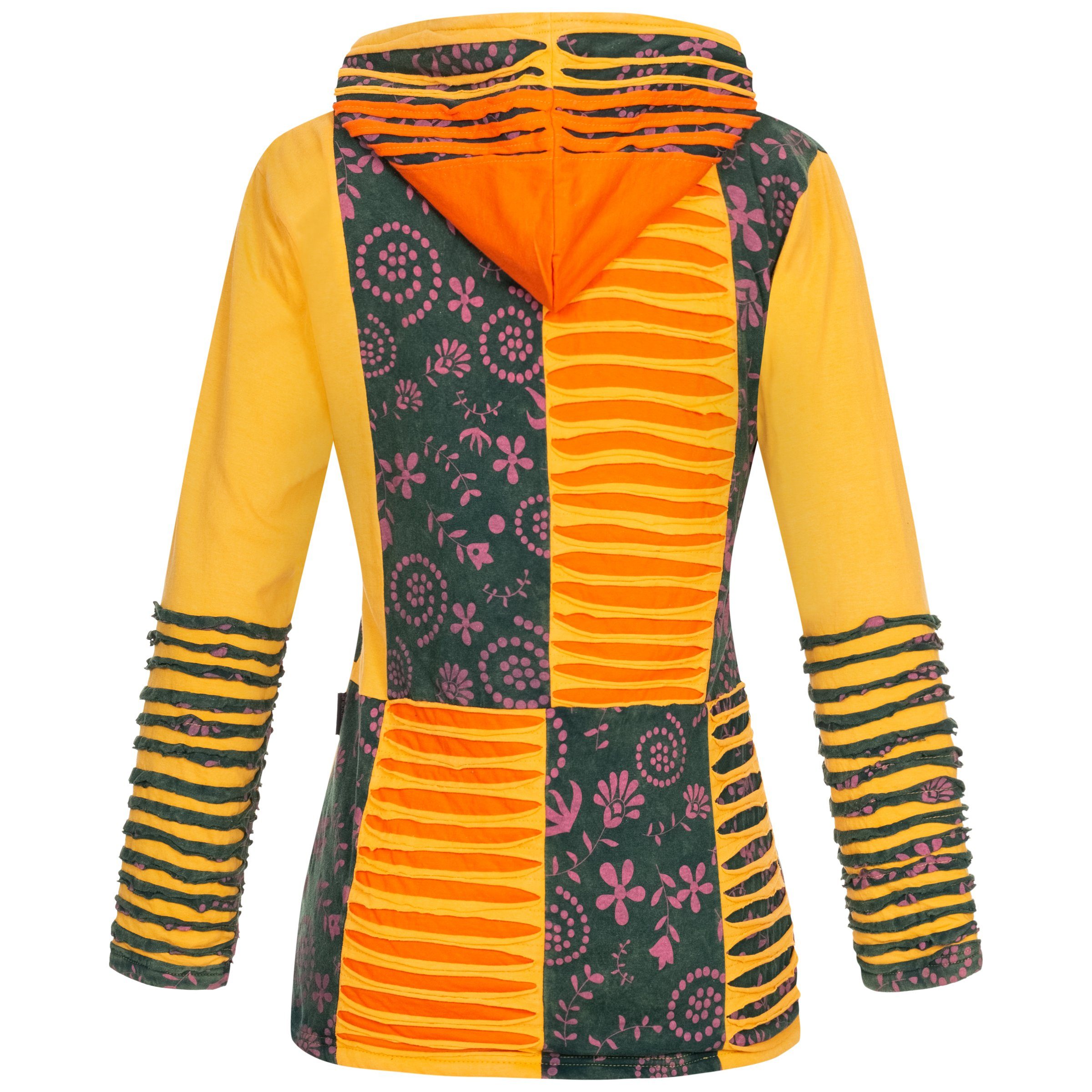 ankerglut Fleecejacke "Patchwork Multicolor NUNAVUT II NEW FLOWER POWER" günstig online kaufen
