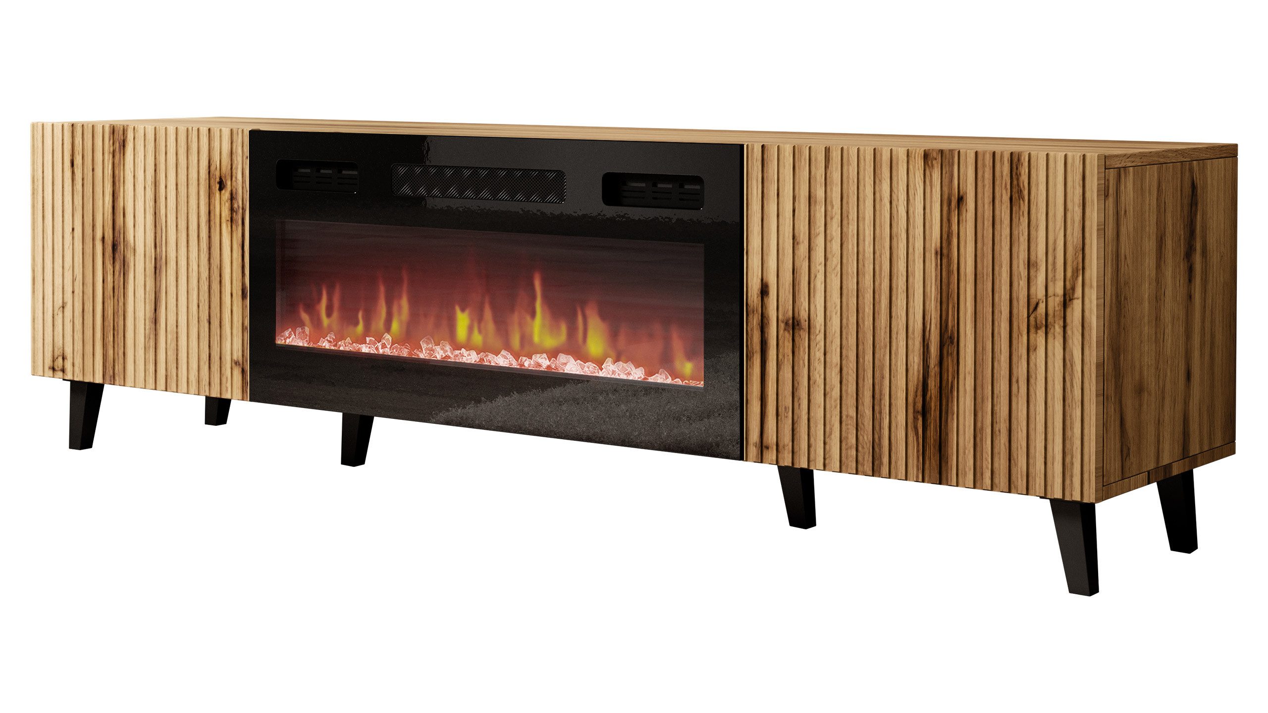 MIRJAN24 TV-Schrank Vamos 180 mit Elektrischem Kamin (mit 2 Türen) Realisti günstig online kaufen