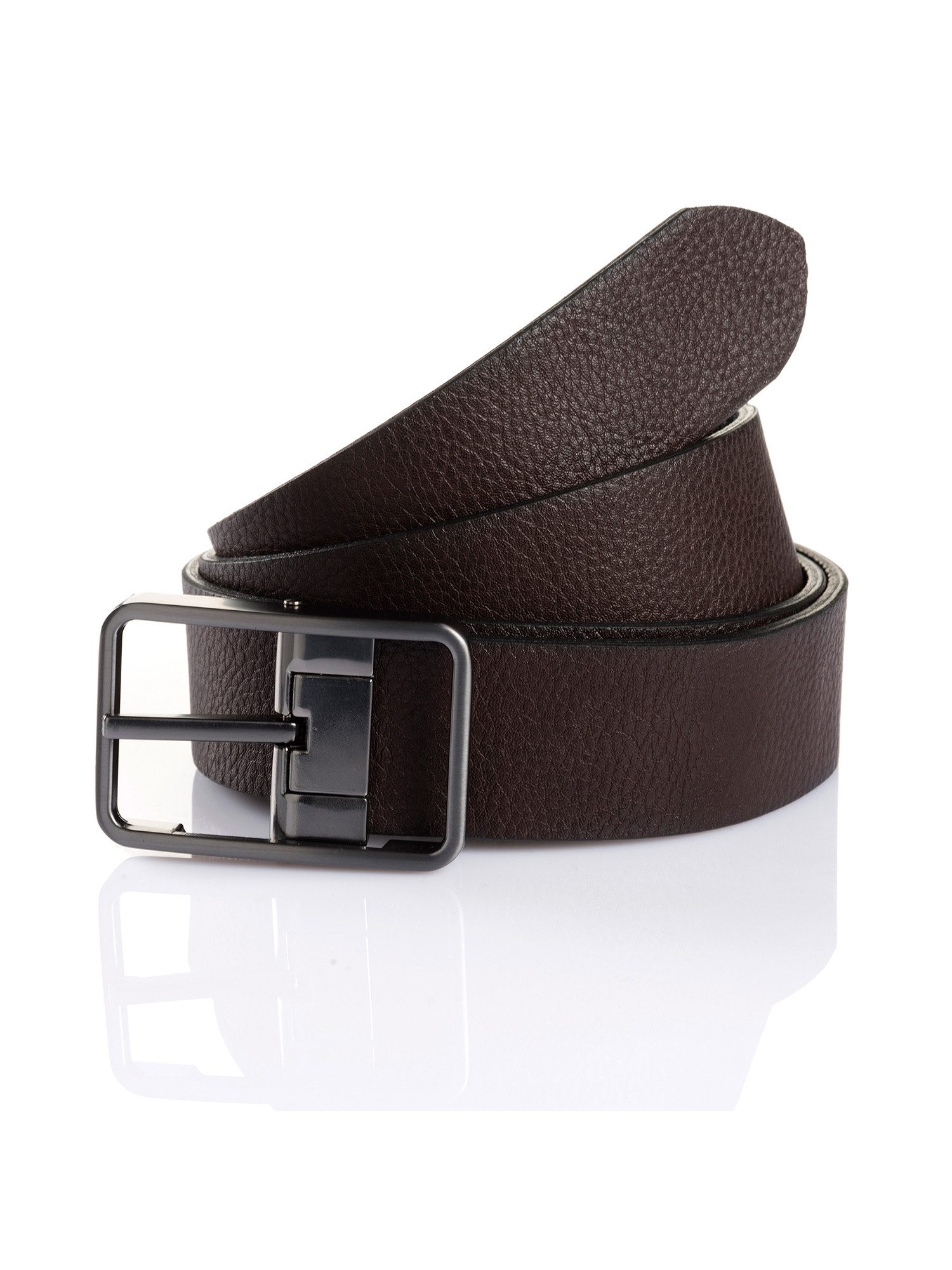 MONTI Ledergürtel ETON leicht matt, strukturierte Optik, elegant, Doppelseitig