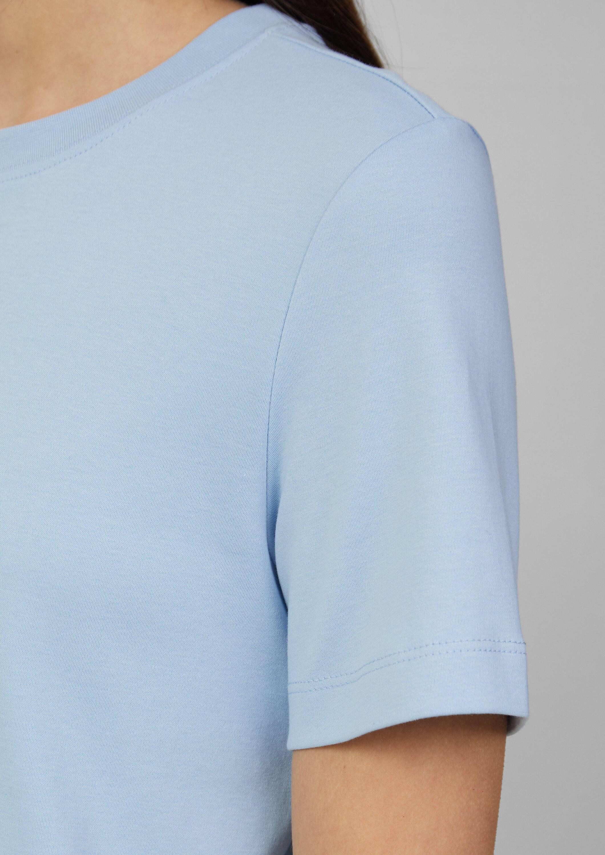 s.Oliver Kurzarmshirt T-Shirt Verkürztes T-Shirt aus Interlockjersey