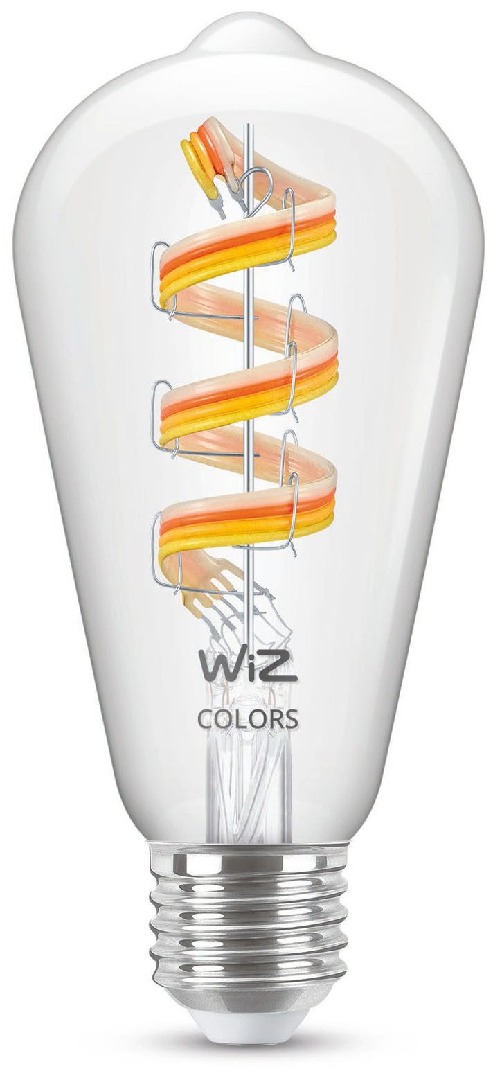 WiZ LED-Leuchtmittel White & Color 60W E27 ST64 Edison Tunable, E27