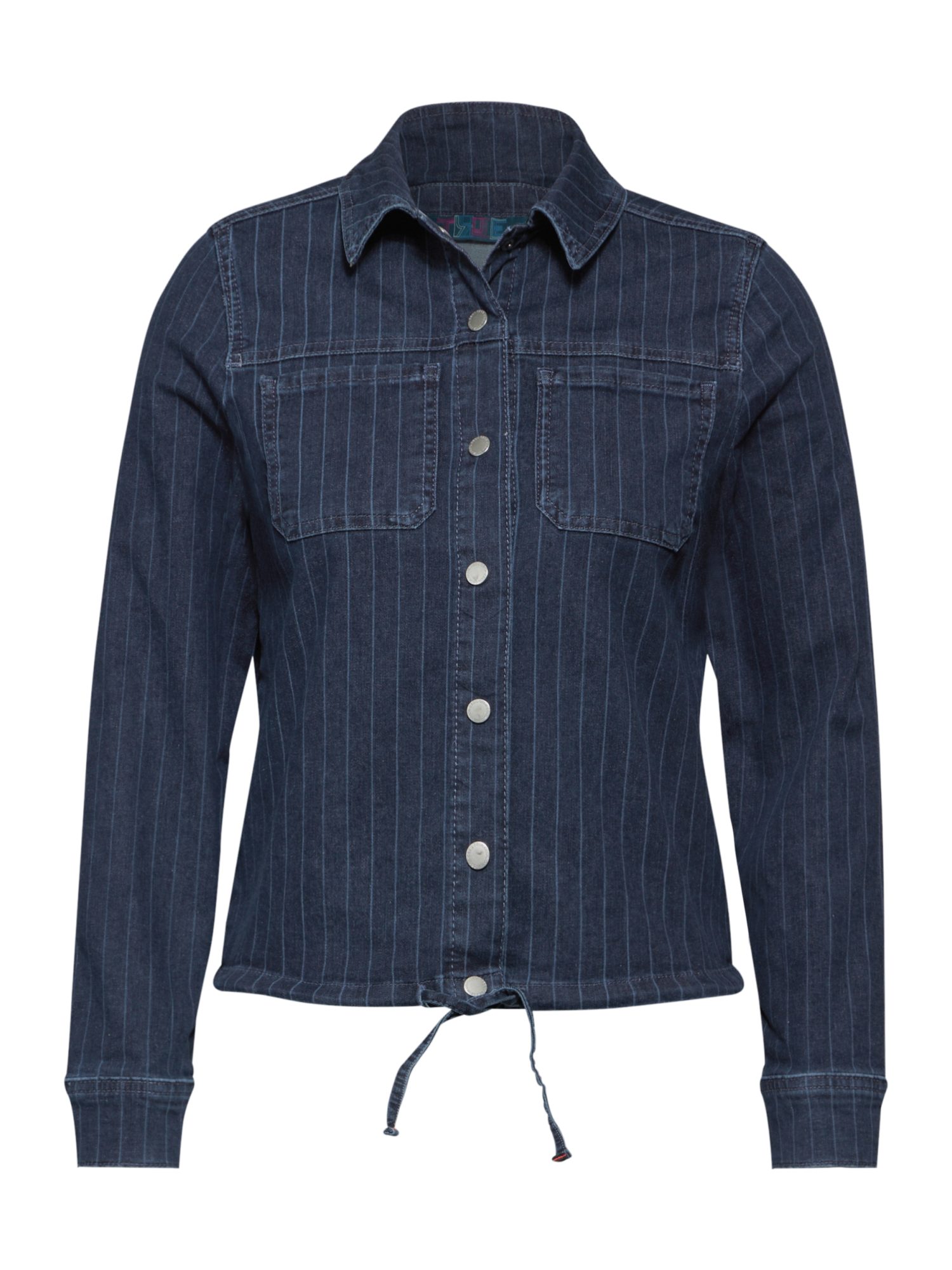 CECIL Jackenblazer blau,Casual,Baumwolle,Unifarben,Hemdblusenkragen,Lang,Regular Fit