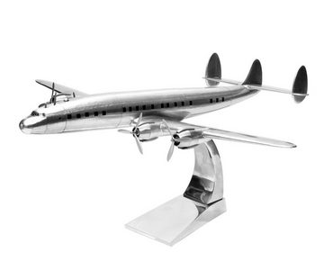 Brillibrum Modellflugzeug Lockheed Constellation aus Metall Holz Flugzeug Modellbau Modellflugzeug mit Standfuß Standmodell