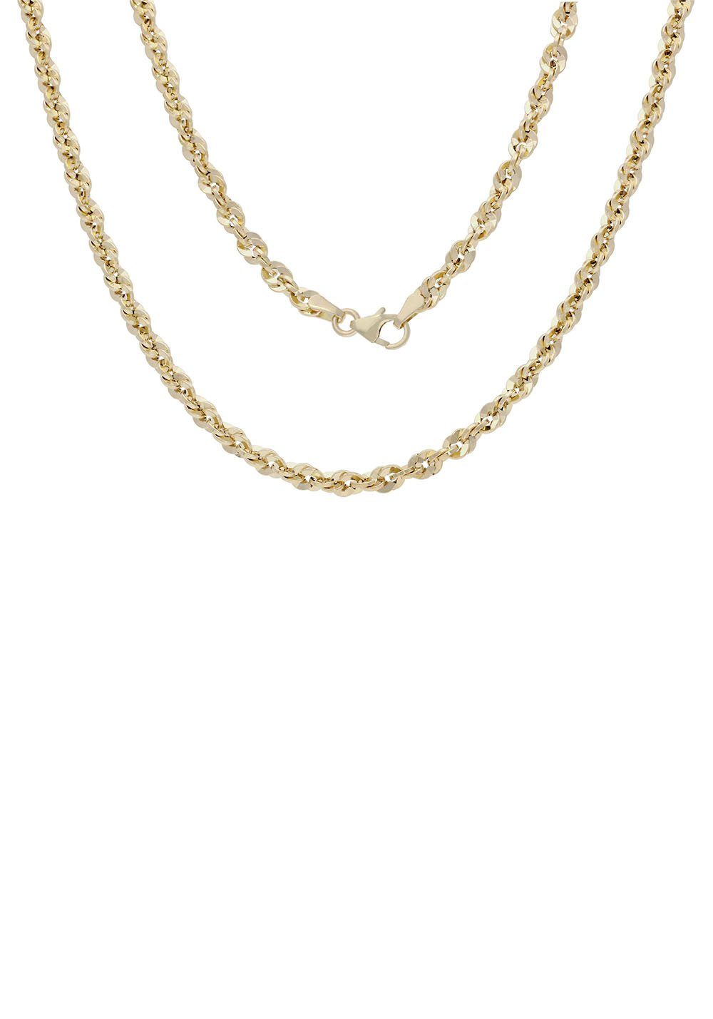 Goldkette Schmuck Geschenk Gold 585, Singapur, ca. 3,6 mm breit