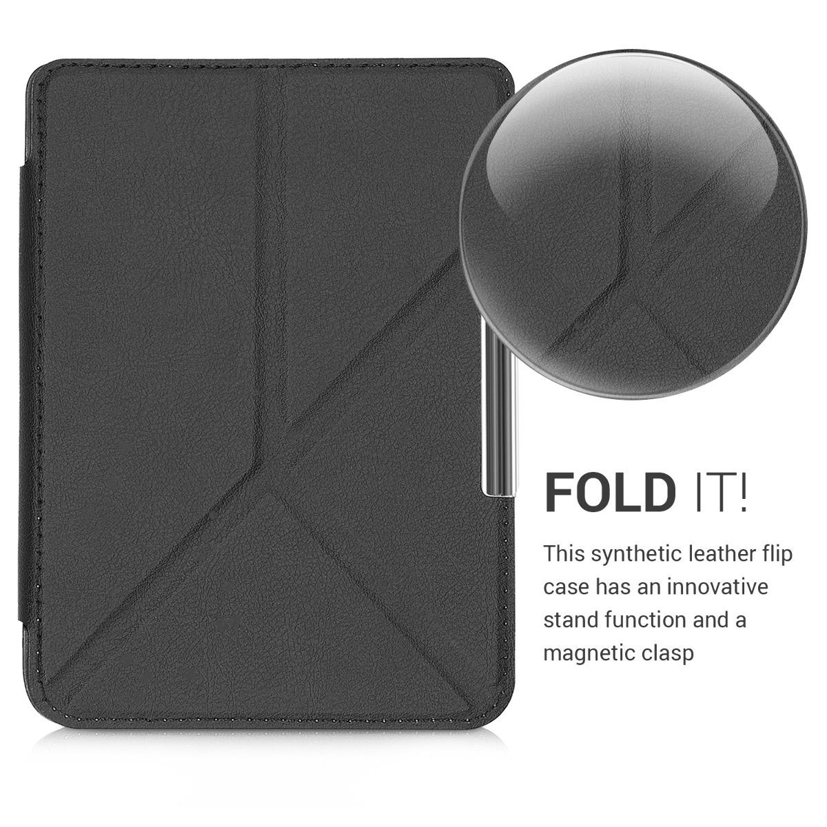 kwmobile E-Reader-Hülle Schutzhülle für Tolino Shine 3 Hülle, Kunstleder Case - eReader Klapphülle mit Auto Sleep Funktion – Bild 2 von 5
