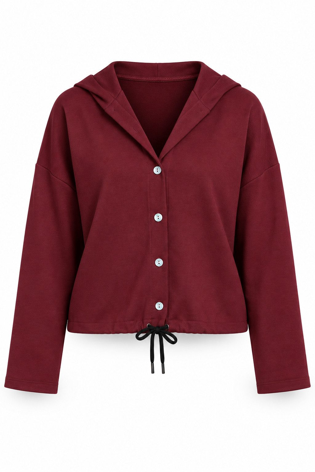 ITALY VIBES Kapuzensweatjacke - Lässige Sweatjacke mit Kapuze und Cropped Passform für Damen ONE SIZE - passend von Größen S bis L
