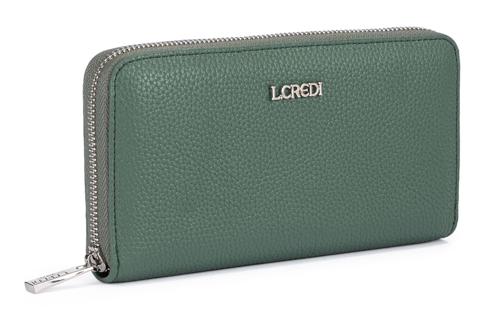 L. CREDI Geldbörse Zip Around Wallet, mit RFID-Blocker Schutz