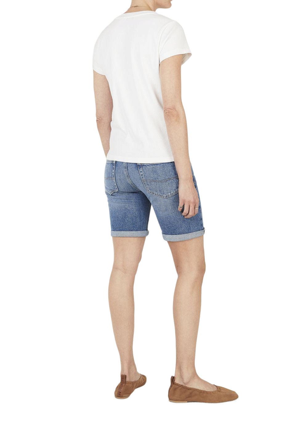 Pepe Jeans Jeansshorts FITTED SHORT MW POPPY aus Baumwollmix
