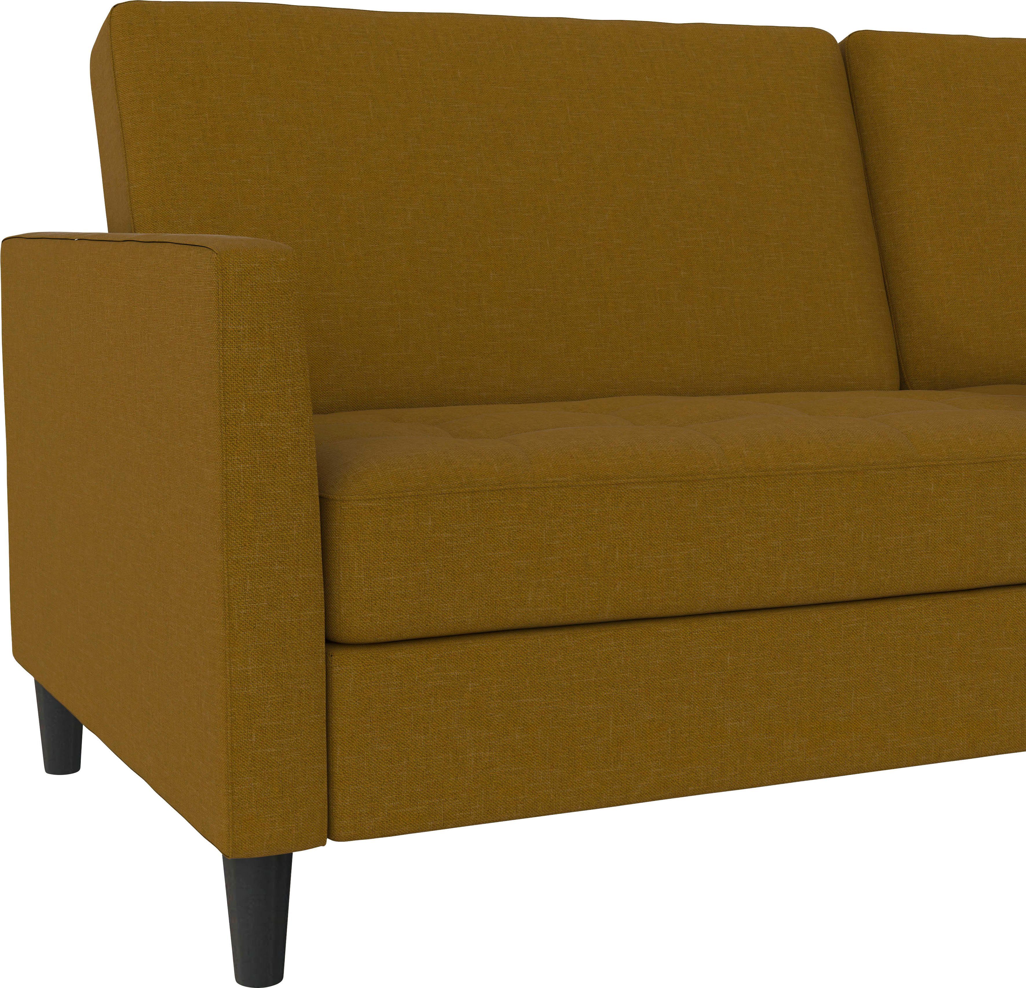und Bett-Funktion Dorel Rückenlehne Sofa verstellbarer 3-Sitzer mit Presley, Home