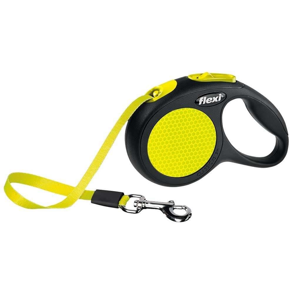 Flexileine Flexi New Classic Neon Gurt-Roll-Leine Größe: XS / Gelb