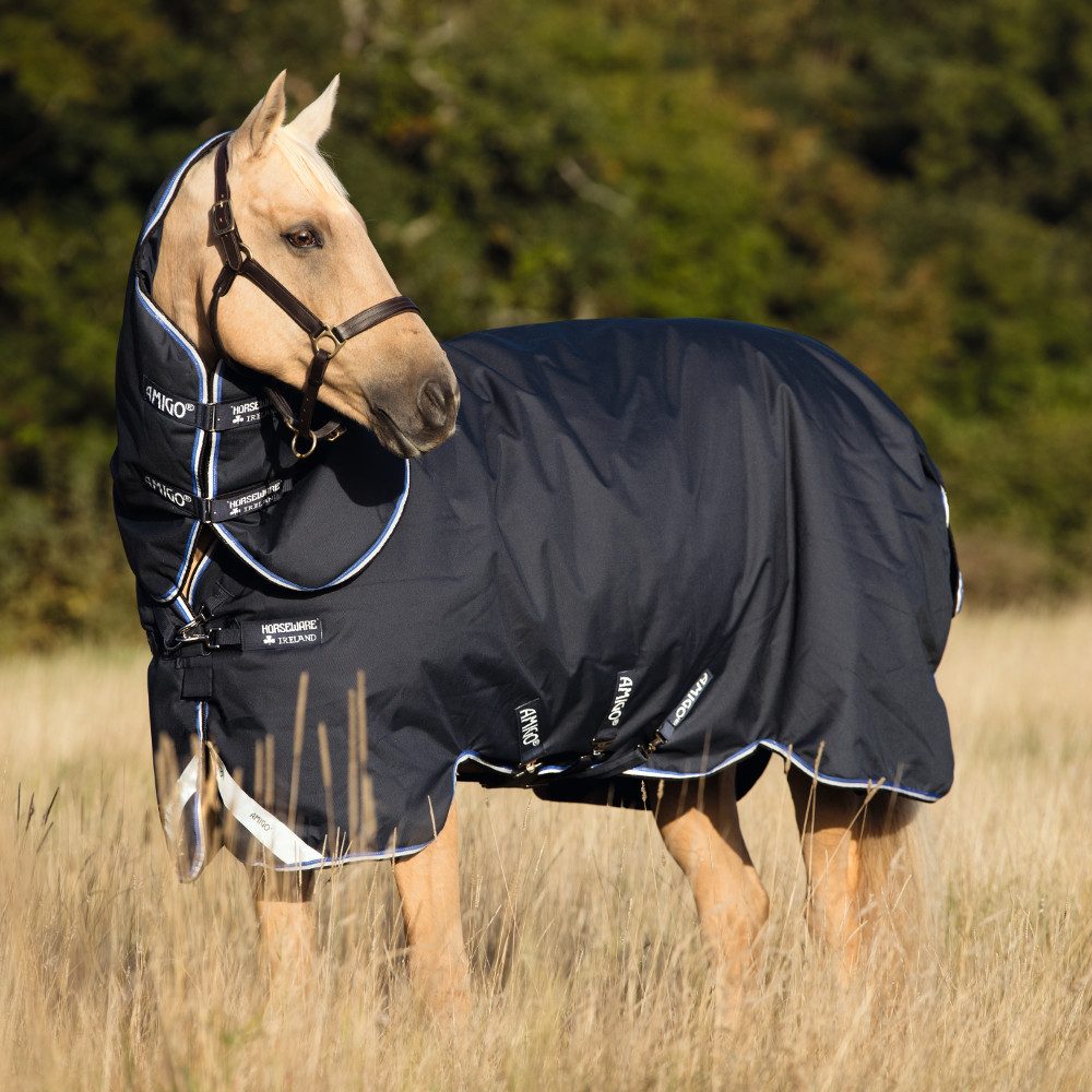Horseware Pferde-Regendecke Horseware Amigo Bravo 12 Plus Turnout Lite 0g - Navy/Blue