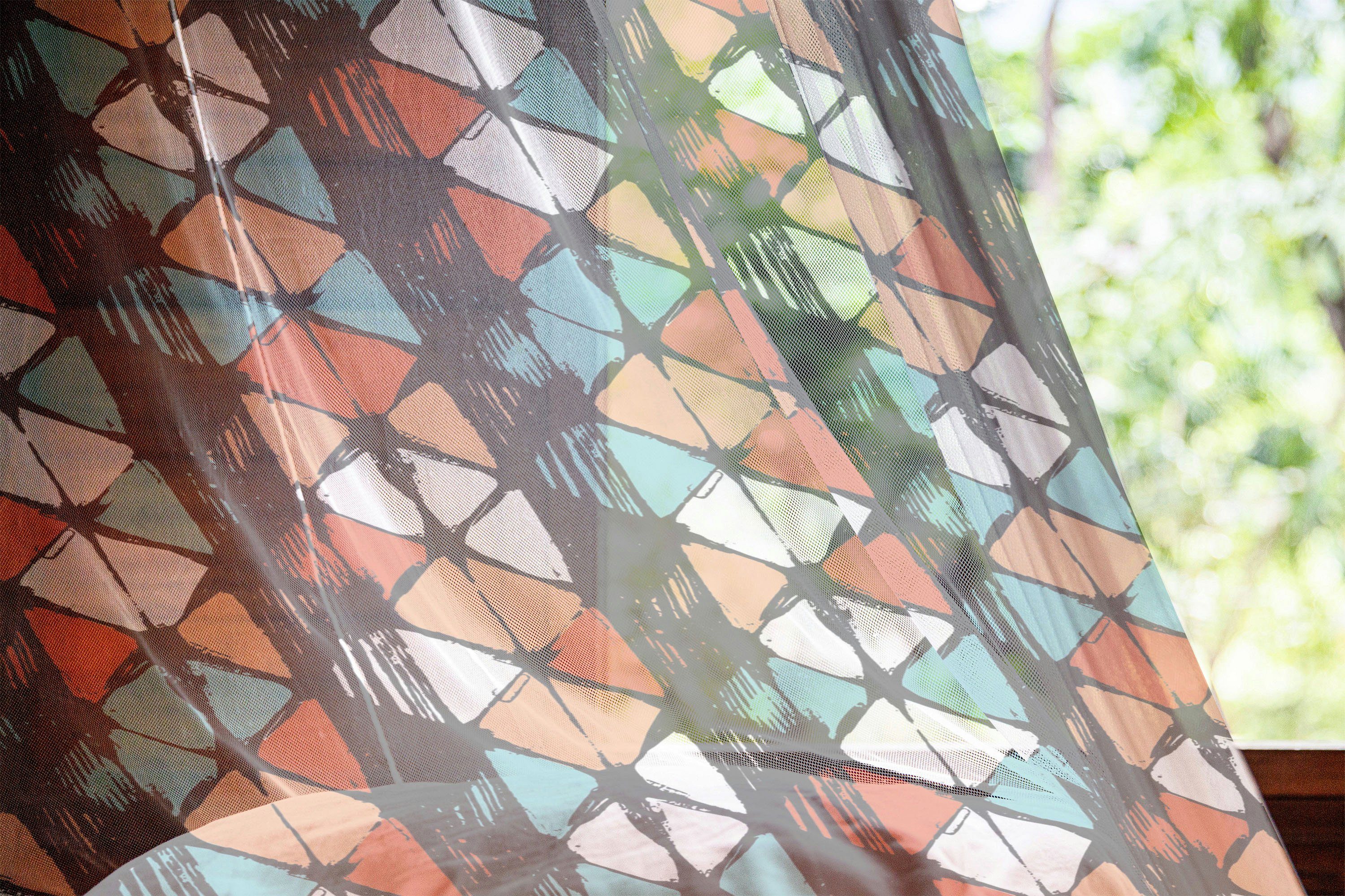 Drapierung Gardine Hexagon Hochzeit Entwurf Geometrisch 2 Moderne Panels, für Party Abakuhaus, schiere