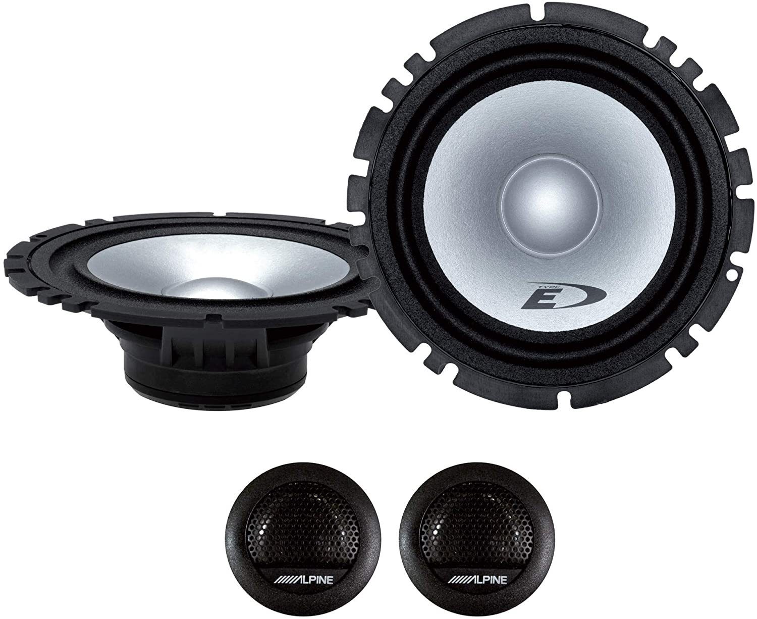 ALPINE SXE-1750S 16,5 cm DIN (6,5-Zoll) 2-Wege Koaxiallautsprecher Auto-Lautsprecher (25 W, 16 cm)