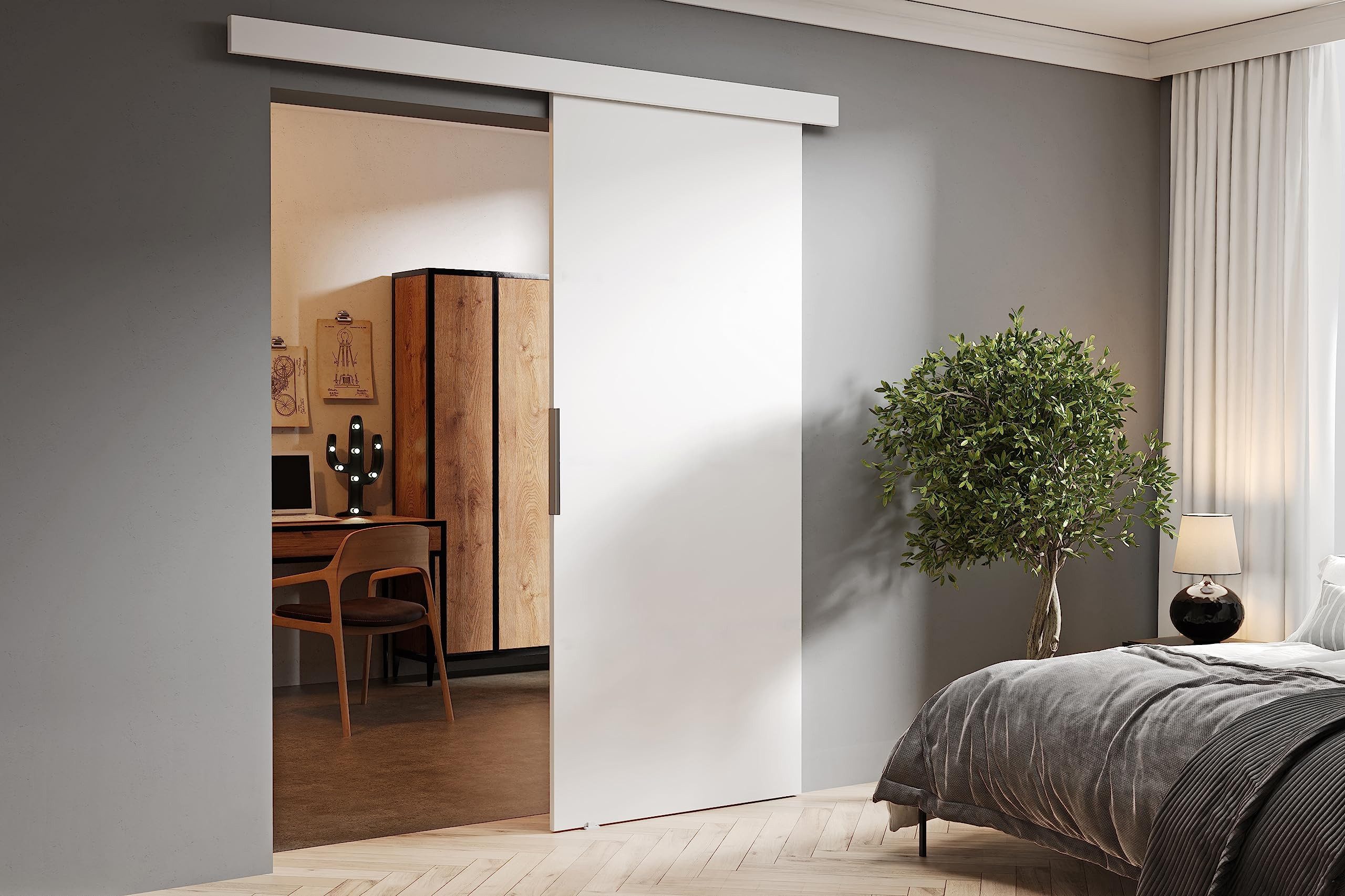 KIER FURNITURE Schiebetür Komplettset MALIBU - Tür mit Laufschiene - Schieb günstig online kaufen