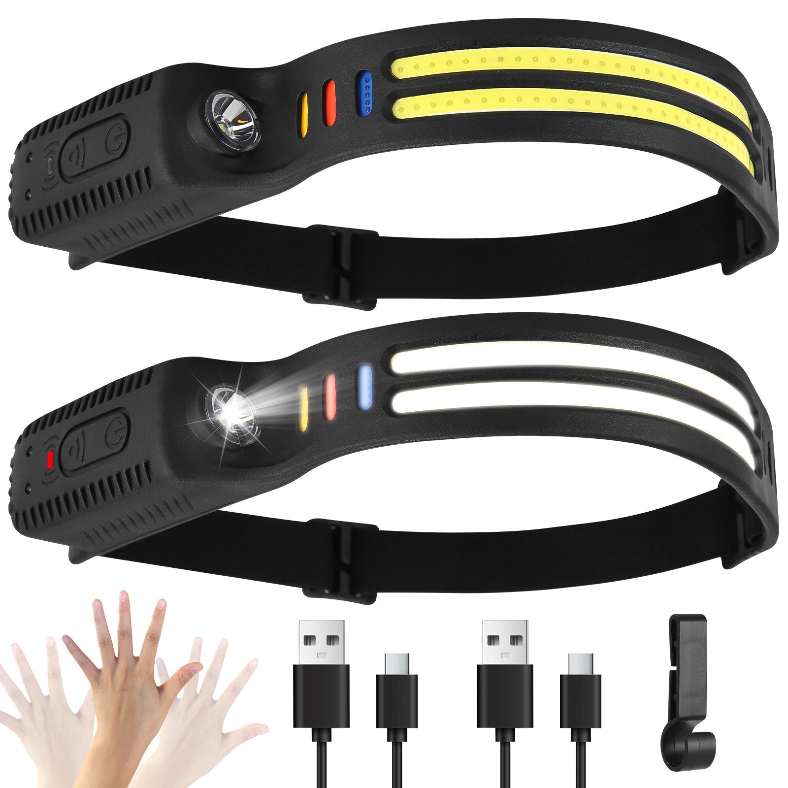 LEAZZLE LED Stirnlampe Outdoor Kopfband Silikon günstig online kaufen
